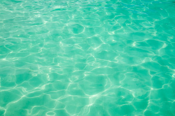 Fototapeta na wymiar Close up Emerald water sea nature texture and background