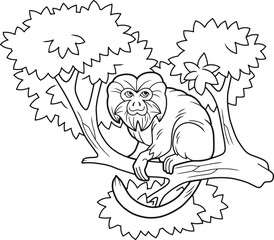 cute monkey on a branch
