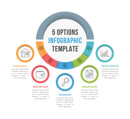5 Options Infographic Template
