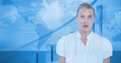 Digitally generated image of businesswoman 