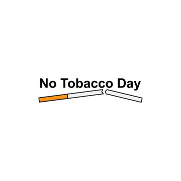 World no tobacco day flat vector logo.