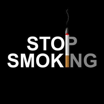 Stop smoking illustration. World no tobacco day vector logo.