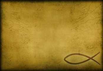 christian  cross ichthys fish powerpoint background