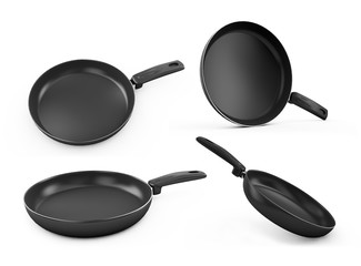 3d render of pan on white background set