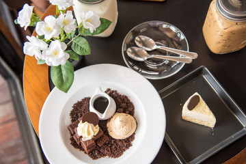 Dessert afternoon tea and coffee