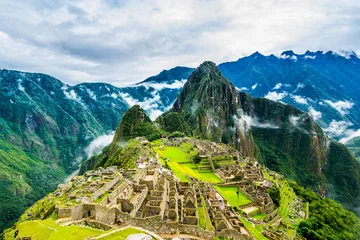 Crédence de cuisine en verre imprimé Machu Picchu Ancienne ville incas de Machu Picchu. Pérou