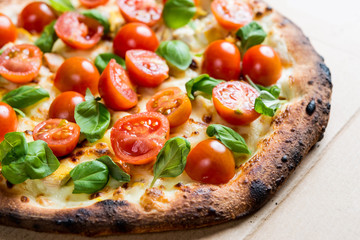 tasty pizza on a the table