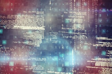 Composite image of image of data