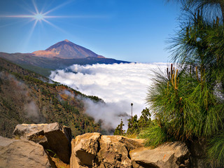 Teide-Hochebene in Wolken, Teneriffa