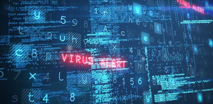 Composite image of virus background