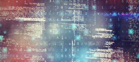 Composite image of image of data