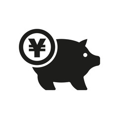 The moneybox icon. Cash and money, wealth, savings symbol. Flat