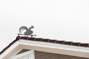 Weather vane with cock.