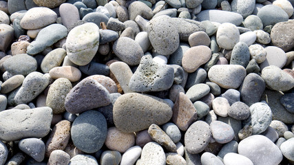 Sea pebble , sea stones background,beach rocks