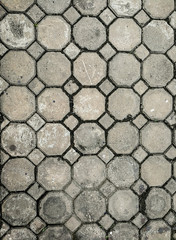 Walkway block ,The stone block floor in the park .