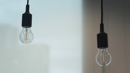 Double turn off hanged down lamp in the office