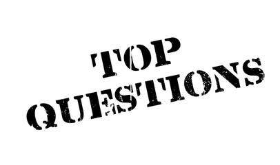 Top Questions rubber stamp. Grunge design with dust scratches. Effects can be easily removed for a clean, crisp look. Color is easily changed.