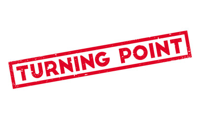 Turning Point rubber stamp. Grunge design with dust scratches. Effects can be easily removed for a clean, crisp look. Color is easily changed.