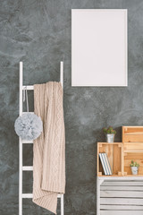 White ladder in a room