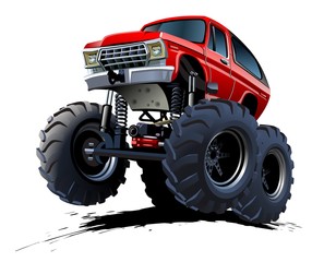 Vector Cartoon Monster Truck. Available EPS-10 vector format separated by groups and layers for easy edit © Mechanik