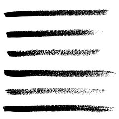 Ink vector brush strokes set. Vector illustration. Grunge hand drawn watercolor texture.