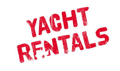 Yacht Rentals rubber stamp. Grunge design with dust scratches. Effects can be easily removed for a clean, crisp look. Color is easily changed.