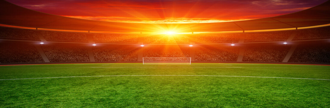  soccer stadium with the bright lights