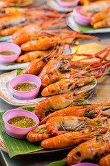 Delicious shrimp roasted.