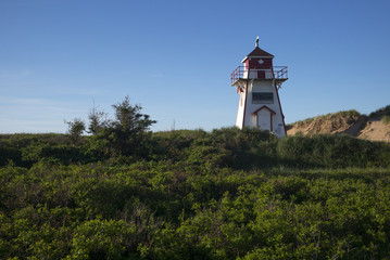 Fototapeta na wymiar Lighthouse, Cavendish, Prince Edward Island, Canada