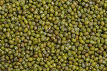 Mung bean or green bean organic background