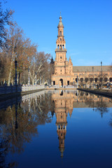 Reflejo en estanque Plaza de España