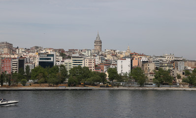 Karakoy and Galata Tower in Istanbul City