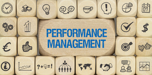 Performance Management / Würfel mit Symbole