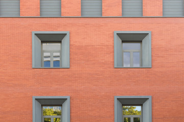 Abstract facade. Close up of an office building facade.