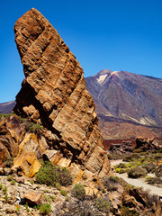 Lavafelsen am Vulkan Teide, Teneriffa, Spanien