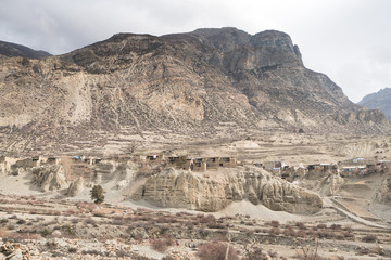 Landscape in Annapurna circuit,trekking in Nepal