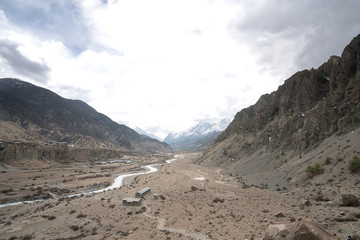 Landscape in Annapurna circuit,trekking in Nepal