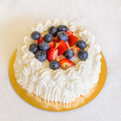 wedding cake with berries