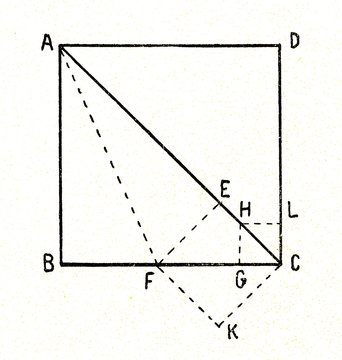 Theorem - diagonal of square and side of square are incommensurable 