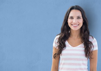 Portrait of female hipster against blue background