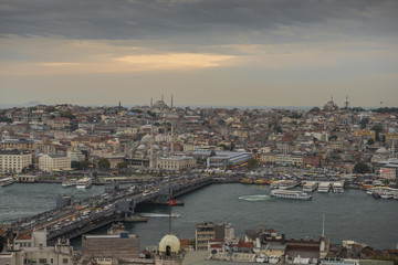 Fototapeta na wymiar Istanbul from Galata tower Turkije