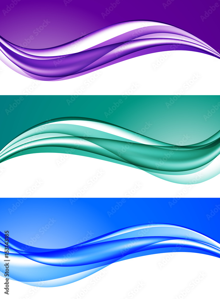 Poster abstract elegant colorful backgrounds set