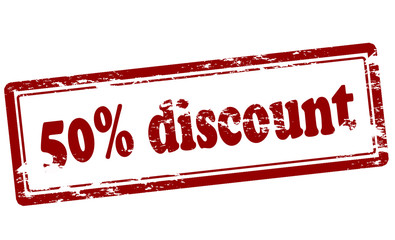 Fifty percent discount