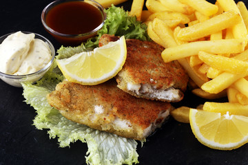 traditional British fish and chips