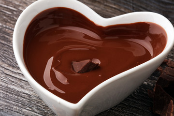 Melting chocolate / melted chocolate/ chocolate swirl/ stack/ ch