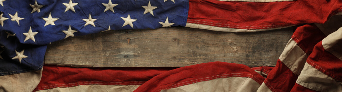 Old American flag background