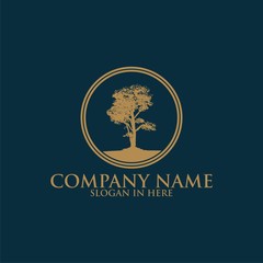 Golden Tree Logo template design