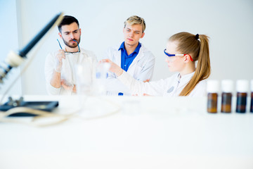 Scientists at laboratory