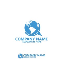 Global Chat Logo Template Design