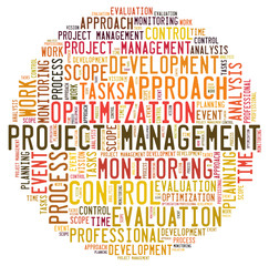 Fototapeta premium Project management word cloud